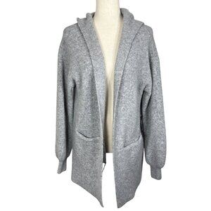 BERYLL Hooded Cashmere Cardigan Gray One Size NWT